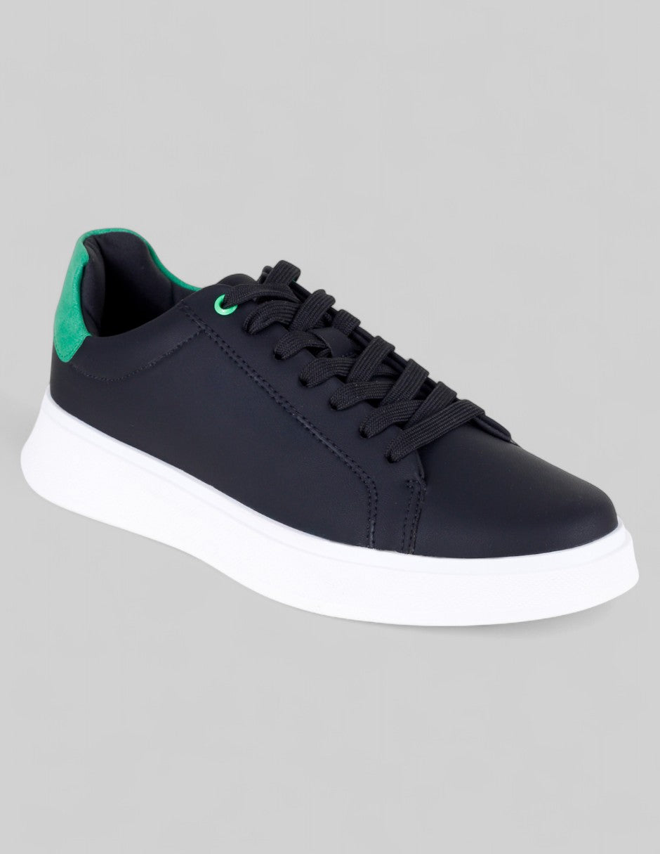 Tenis con cordones  Urban en Sintético – Negro