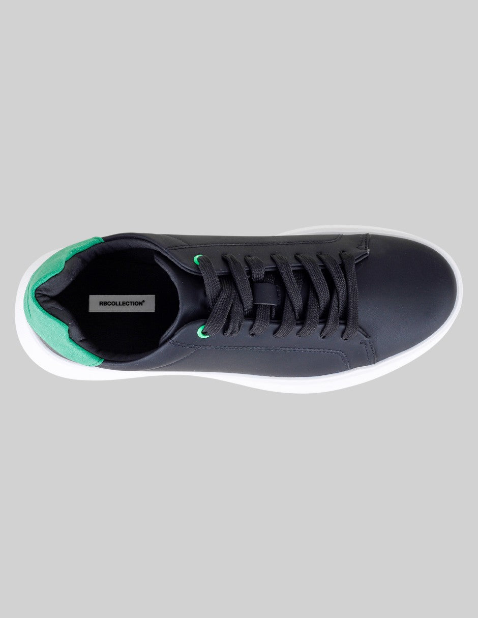 Tenis con cordones  Urban en Sintético – Negro