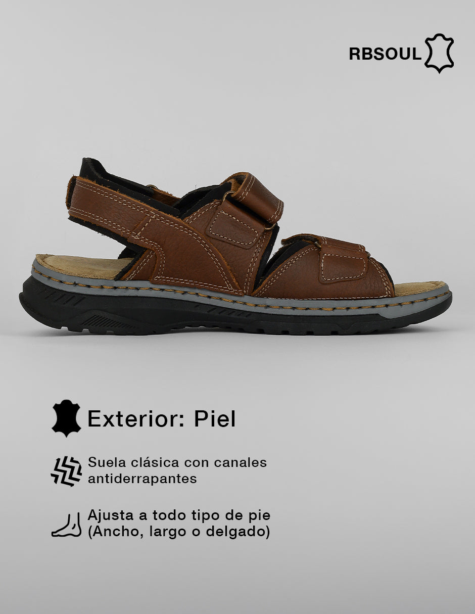 Sandalias casuales Hand Made en Piel – Café