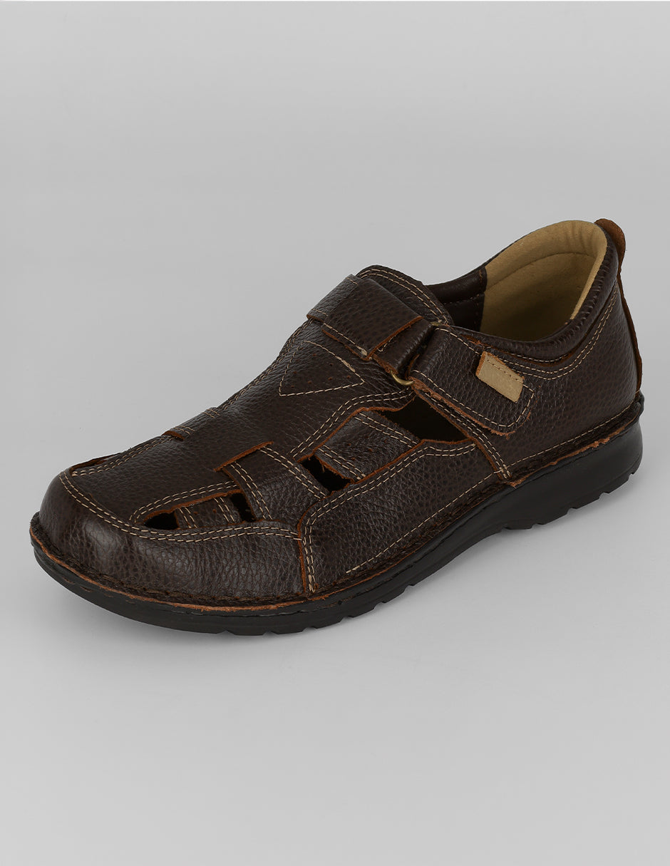 Sandalias casuales Hand Made en Piel – Café