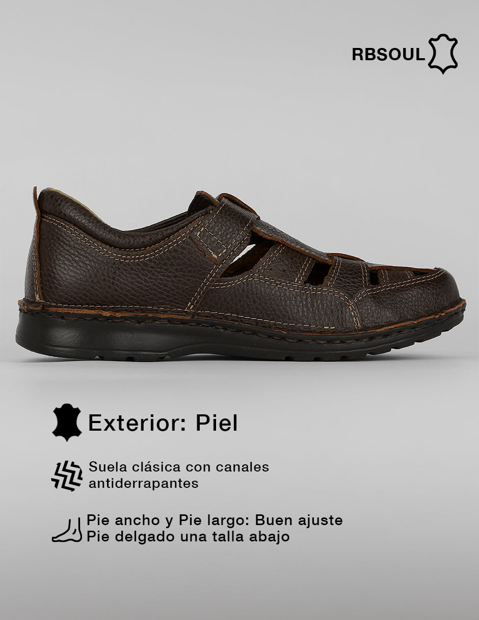 Sandalias casuales Hand Made en Piel – Café