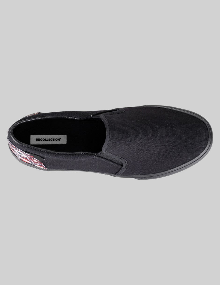 Tenis sin cordones  Confort en Textil – Negro