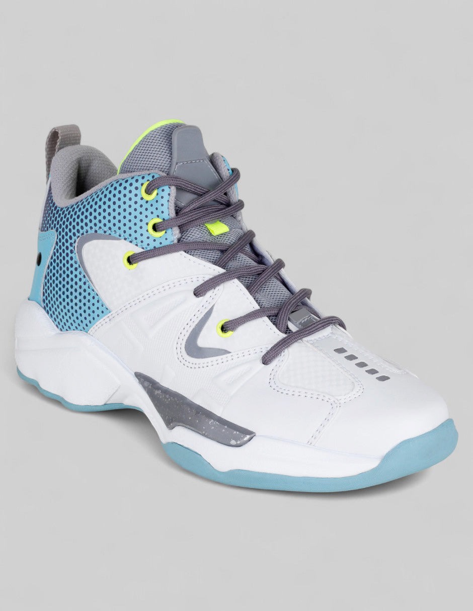 Tenis para basquet  Spot en Piel vegana – Blanco