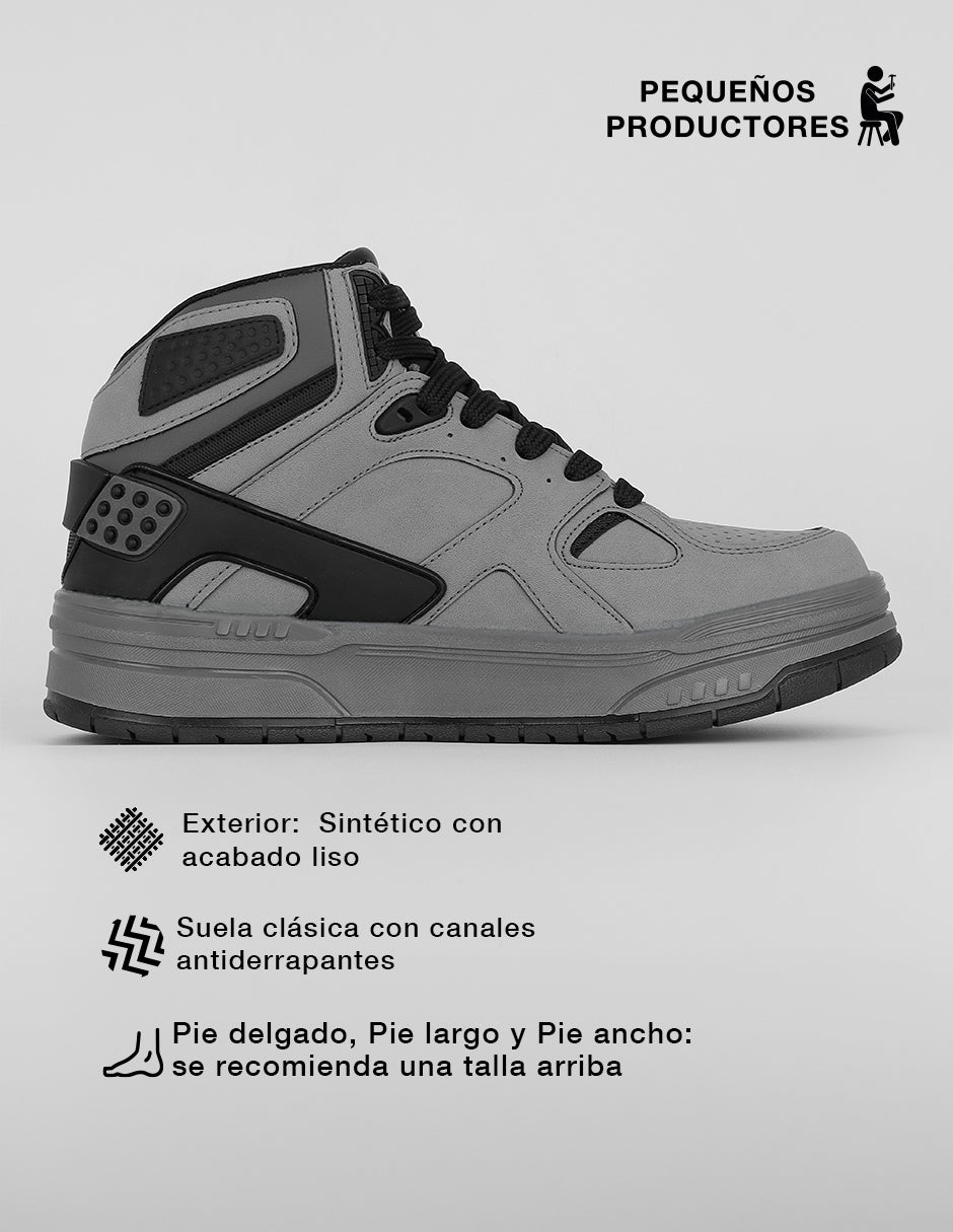 Tenis botín Urban en Sintético – Gris