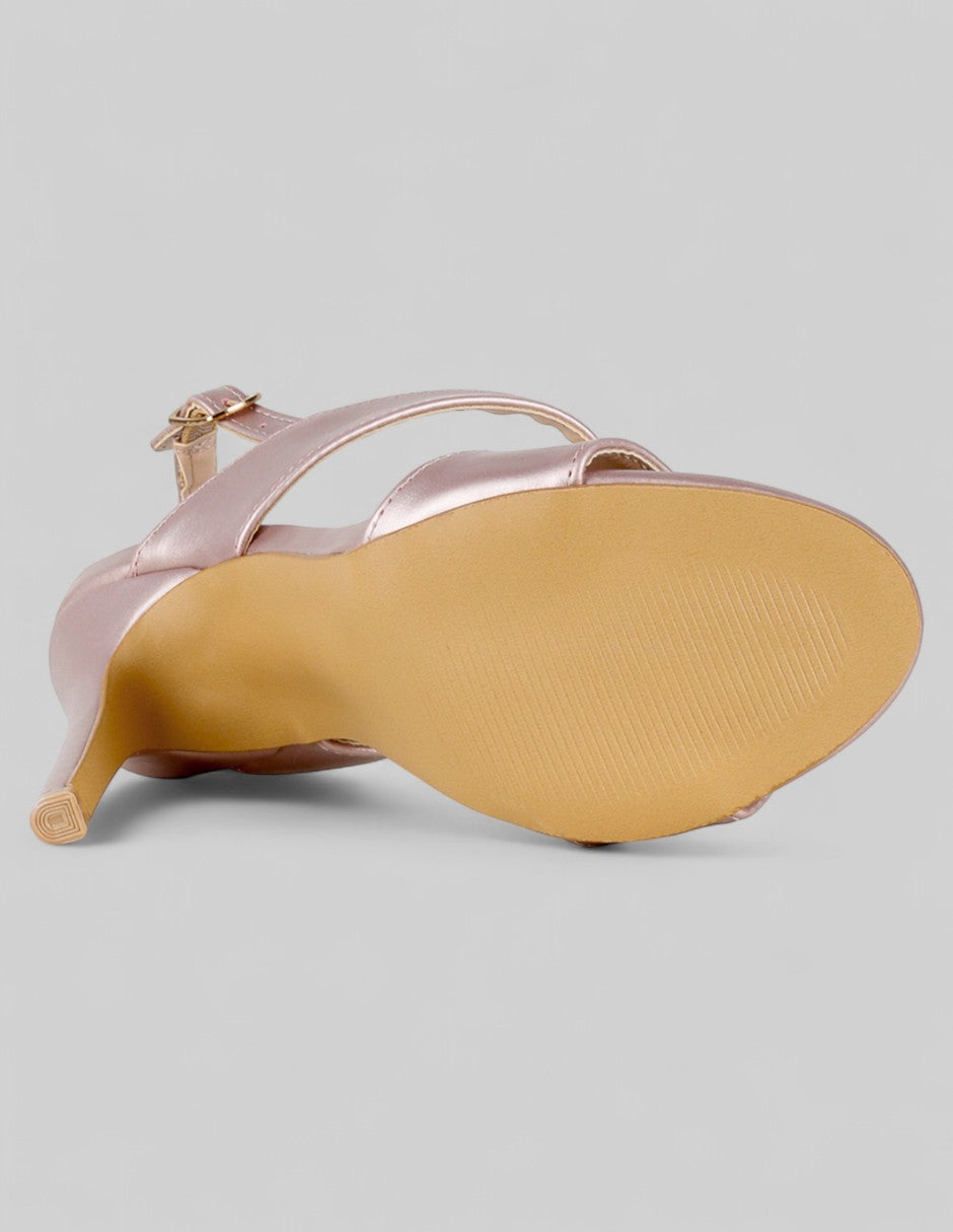 Sandalia con tacón Sylen en Sintético – Rosa