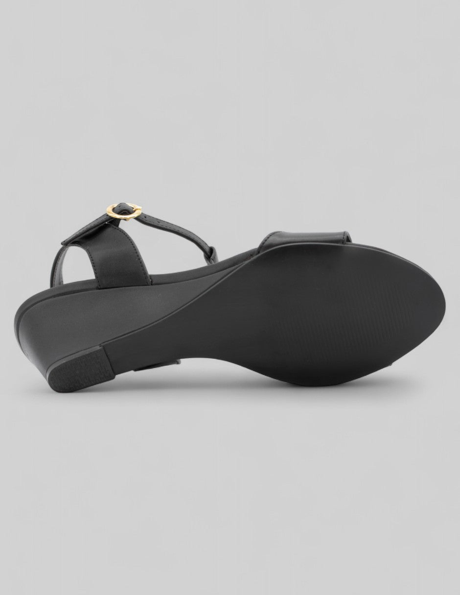 Sandalias con plataforma Dory en Piel vegana – Negro