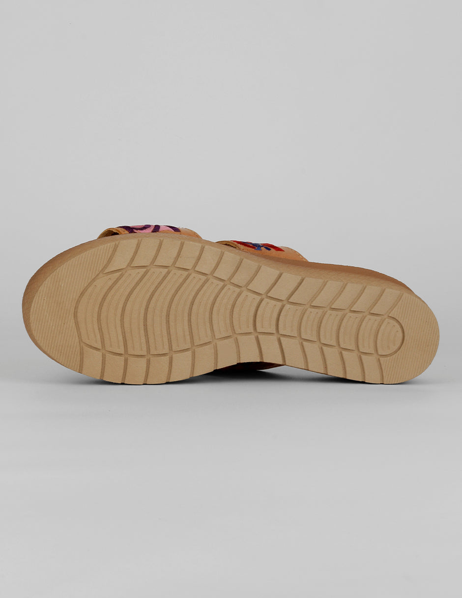 Sandalias con plataforma Hand made  en Piel – Multicolor
