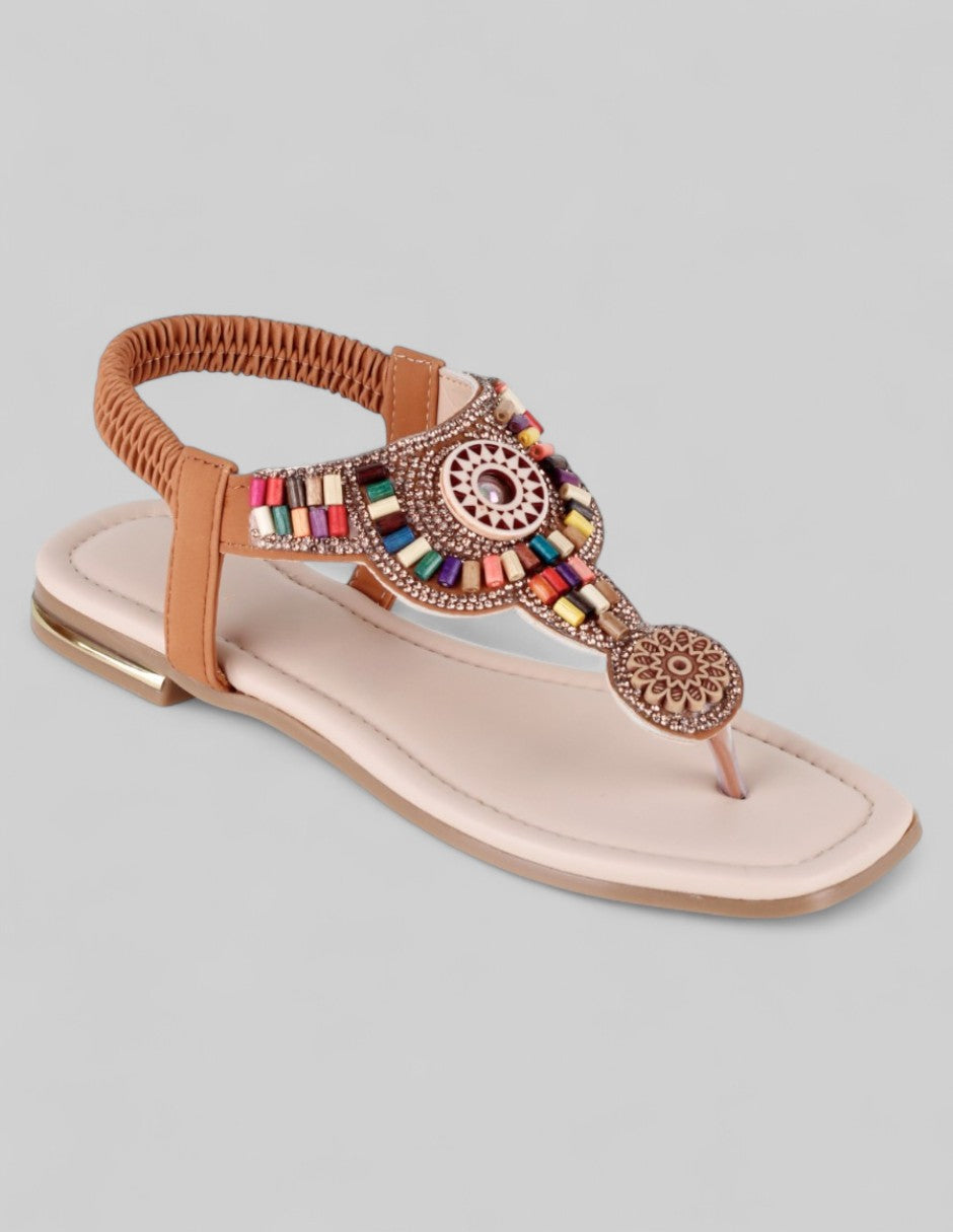 Sandalias clásicas Exterior Sintético Color Beige Para Mujer De RBBASICS