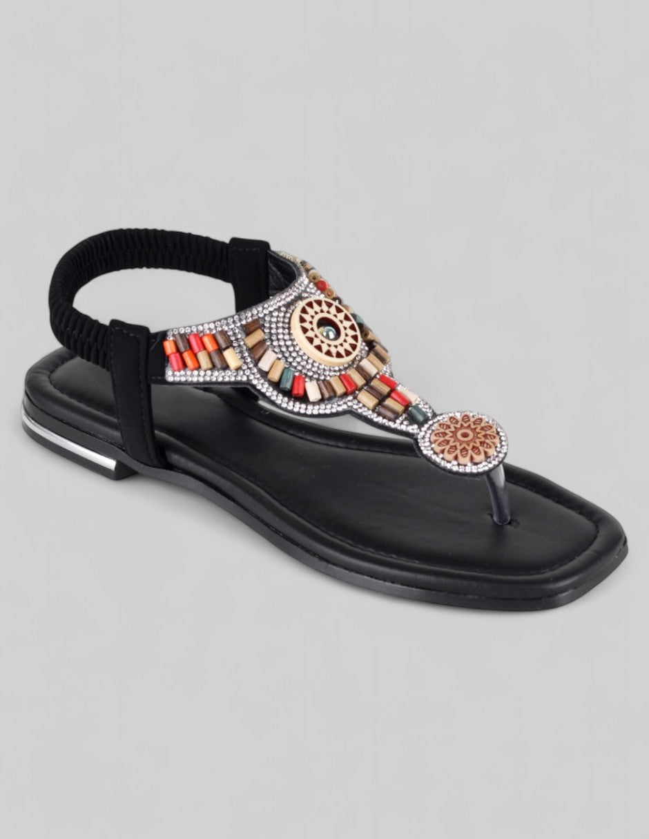 Sandalias clásicas Exterior Sintético Color Negro Para Mujer De RBBASICS