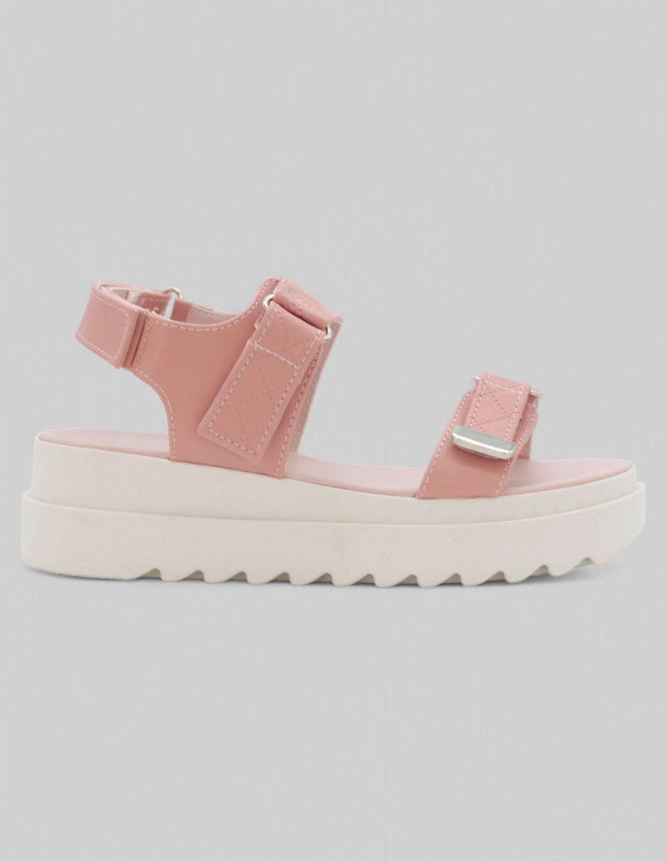 Sandalias con plataforma Yuri en Piel vegana – Rosa