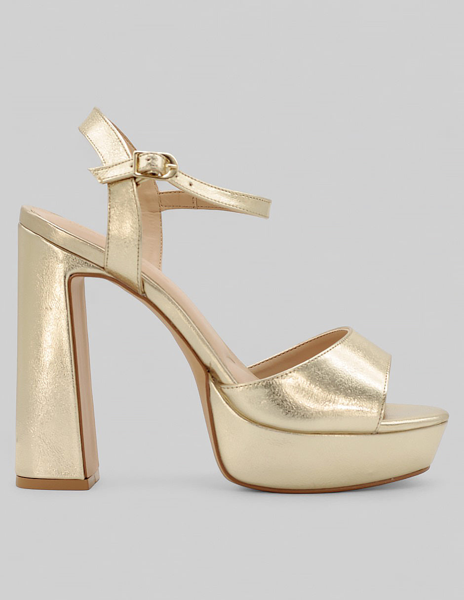 Sandalia con tacón Glowm en Sintético – Dorado