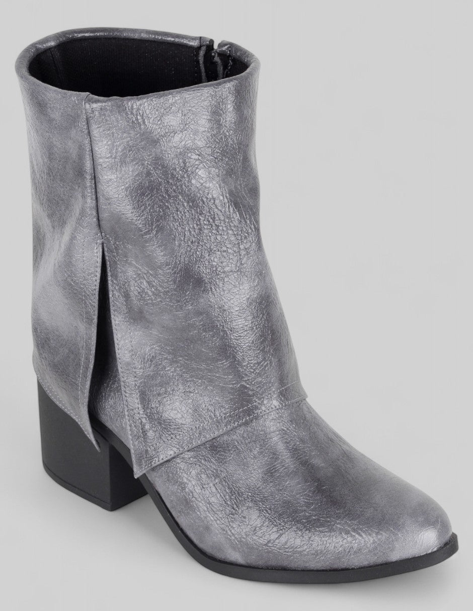 Botas tipo western Exterior Piel vegana Color Gris Para Mujer De RBCOLLECTION