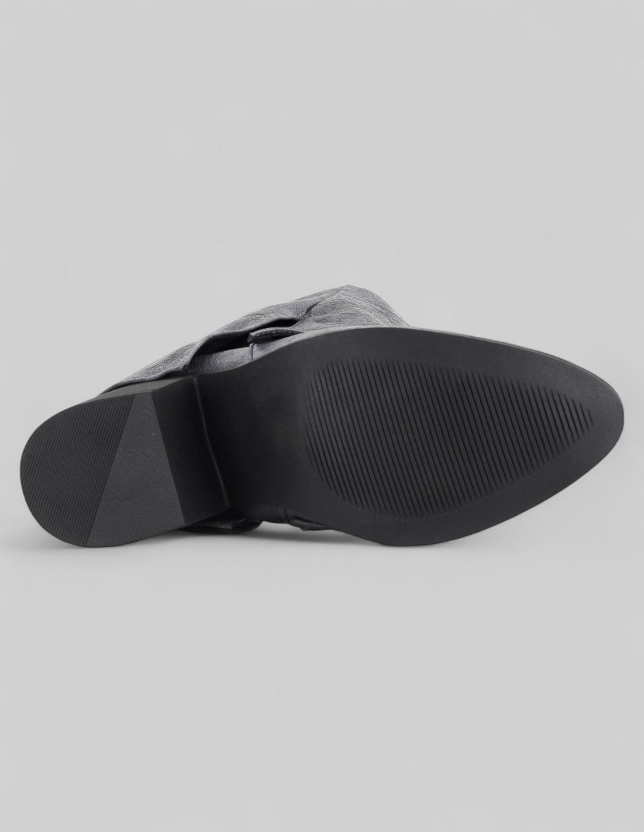 Botas tipo western Aurora en Piel vegana – Gris