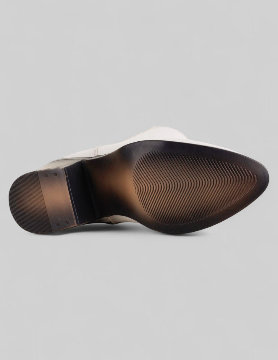 Botín con tacón Aurora en Piel vegana – Blanco