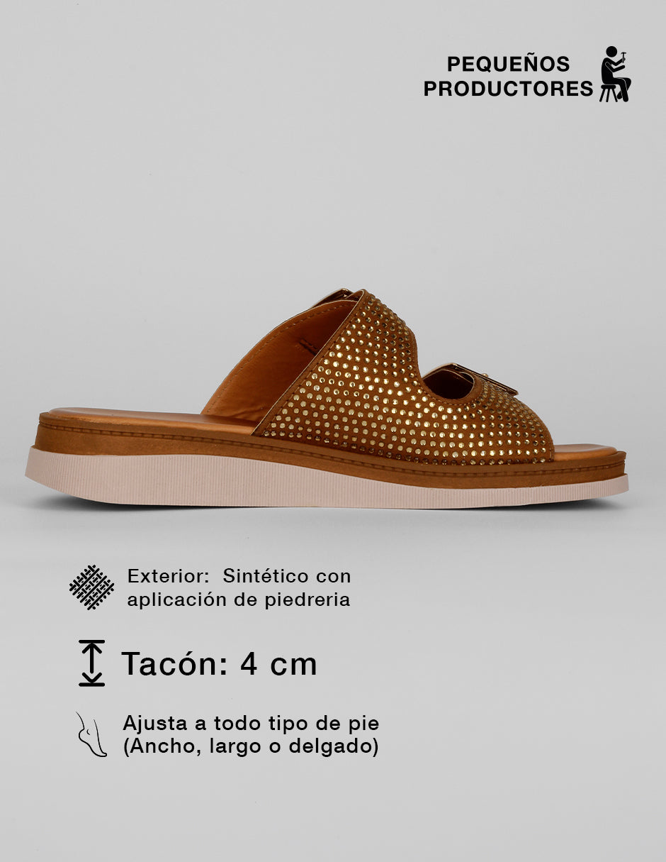 Sandalias con plataforma Yuri en Sintético – Café