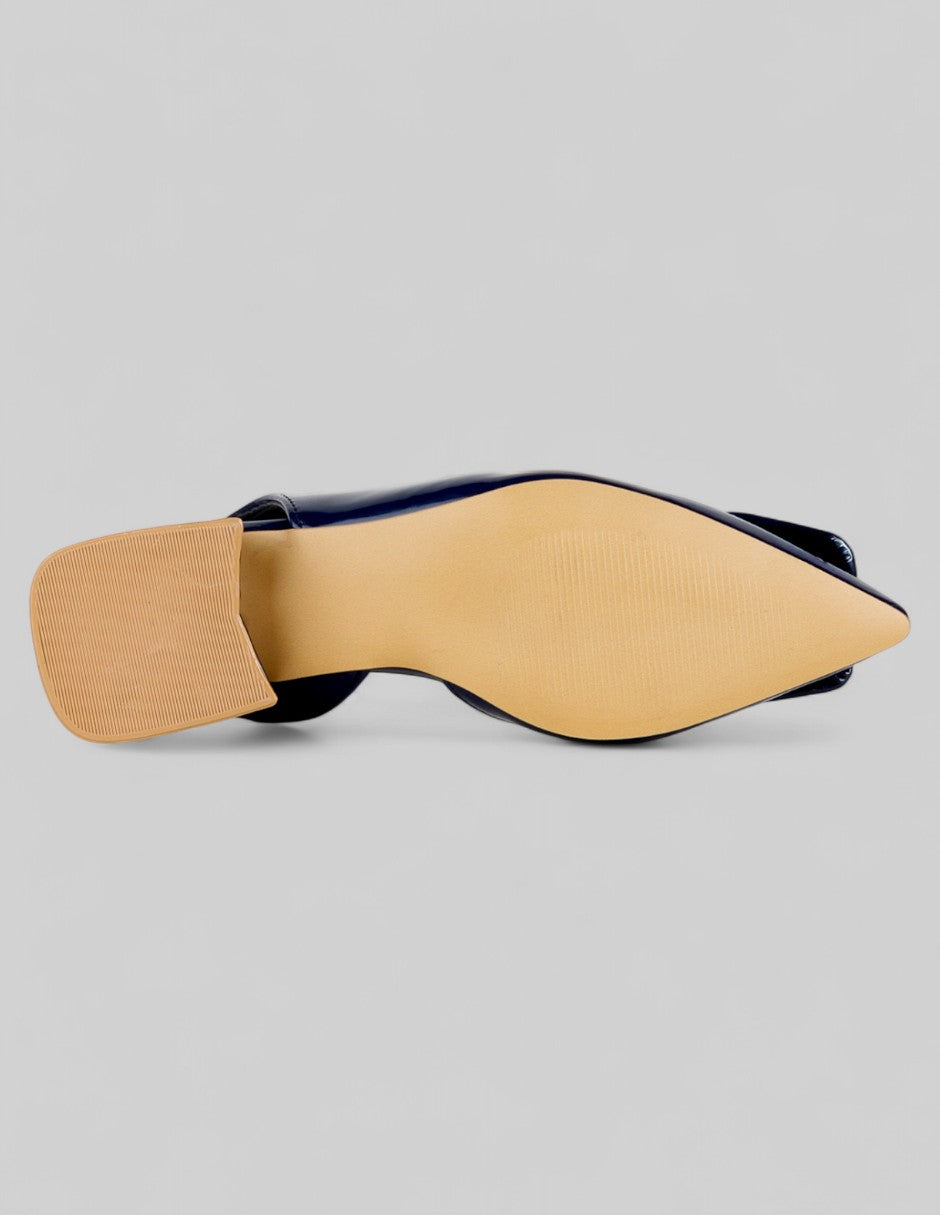 Flats puntales Onne en Charol – Azul