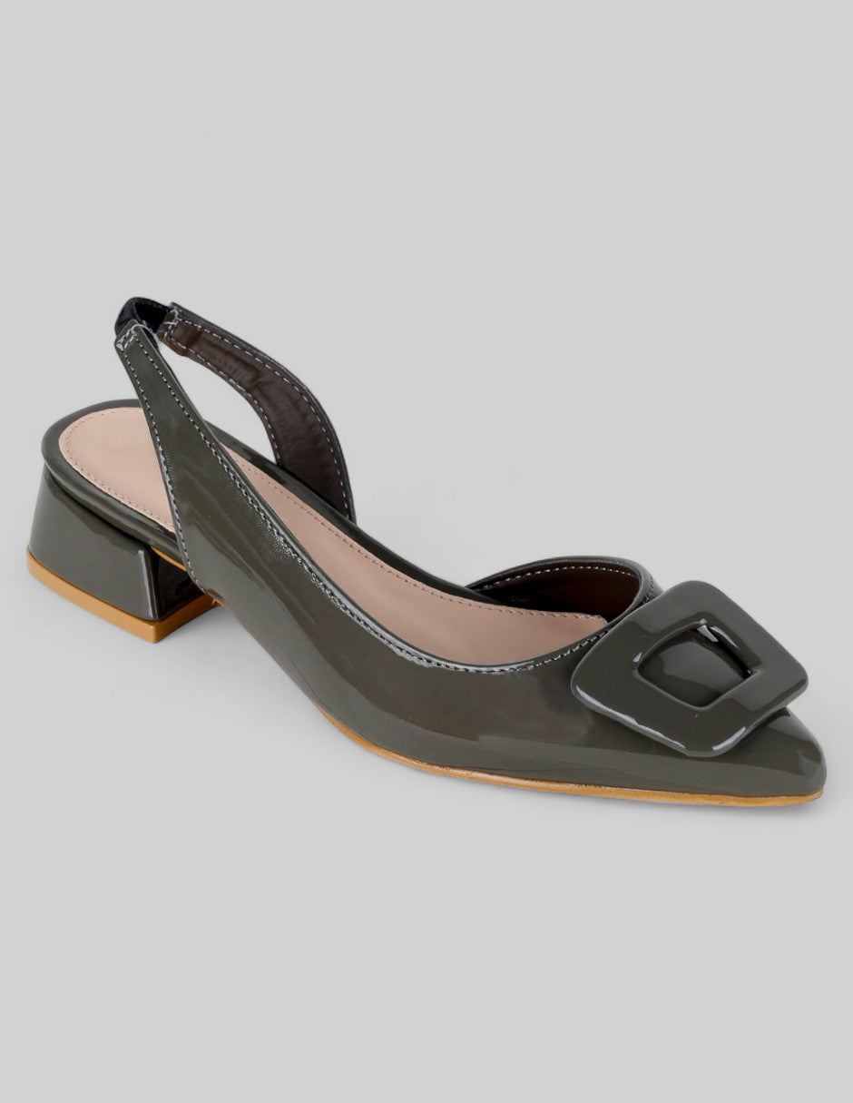 Flats puntales Onne en Charol – Negro