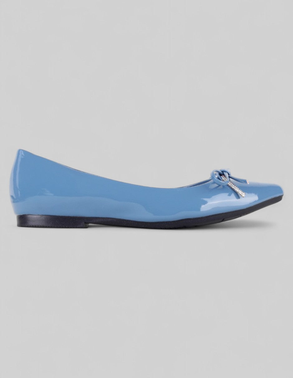 Flats puntales Soft en Charol – Azul