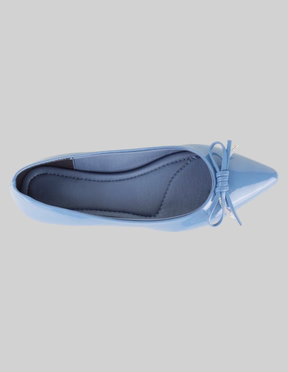 Flats puntales Soft en Charol – Azul