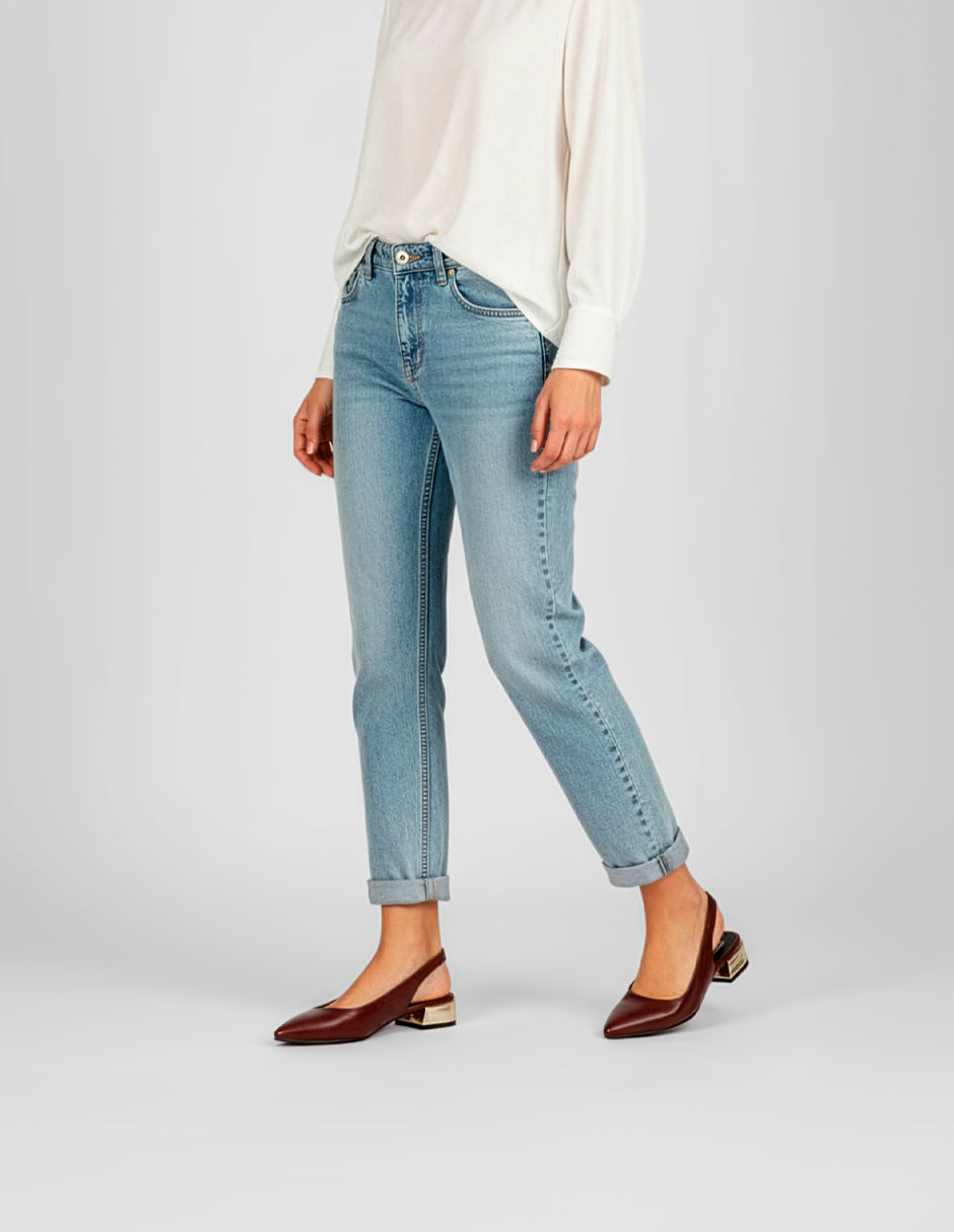 Flats puntales  Slingback en Piel vegana – Rojo
