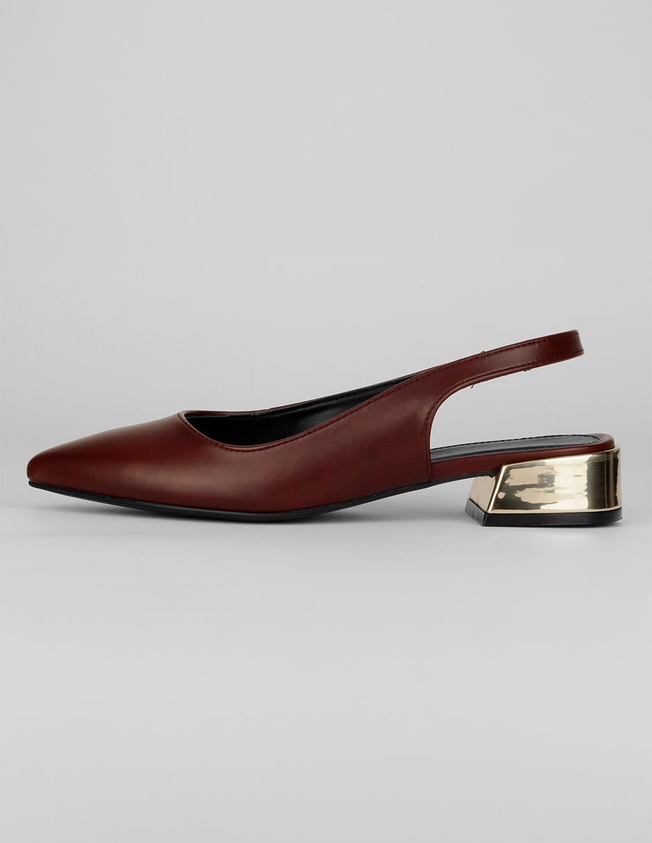 Flats puntales  Exterior Piel vegana Color Rojo Para Mujer De RBCOLLECTION