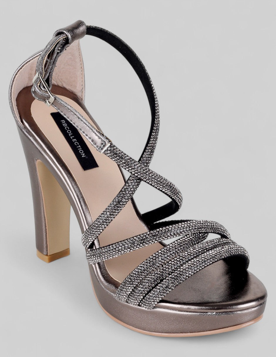 Sandalia con tacón Glowm en Sintético – Gris