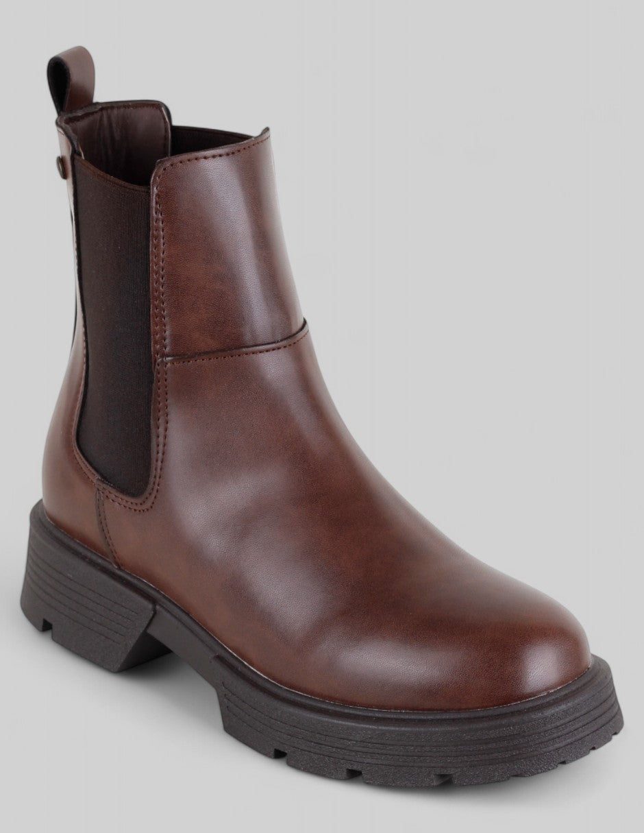 Botas casuales Exterior Piel vegana Color Café Para Mujer De RBCOLLECTION