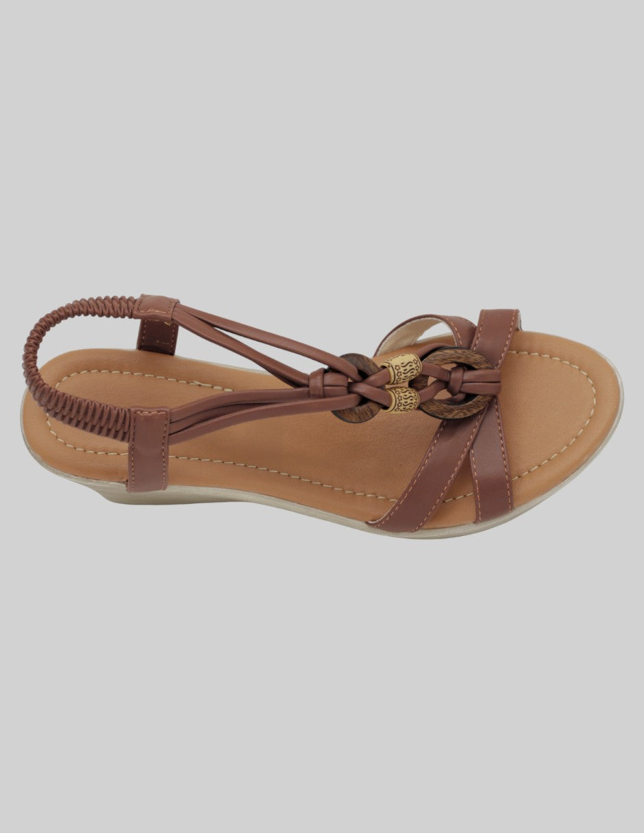 Sandalias con plataforma Doy en Piel vegana – Café