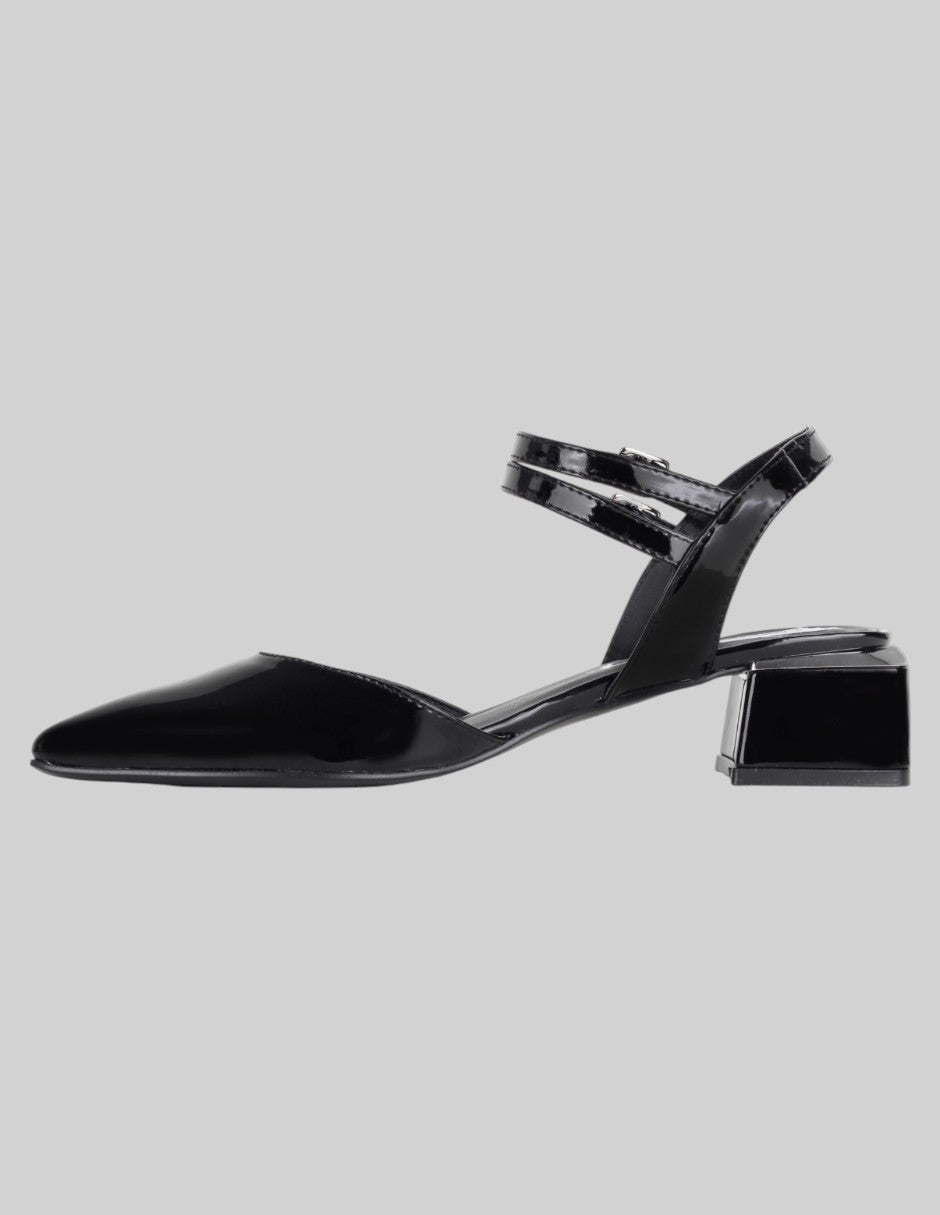 Flats puntales Back en Charol – Negro