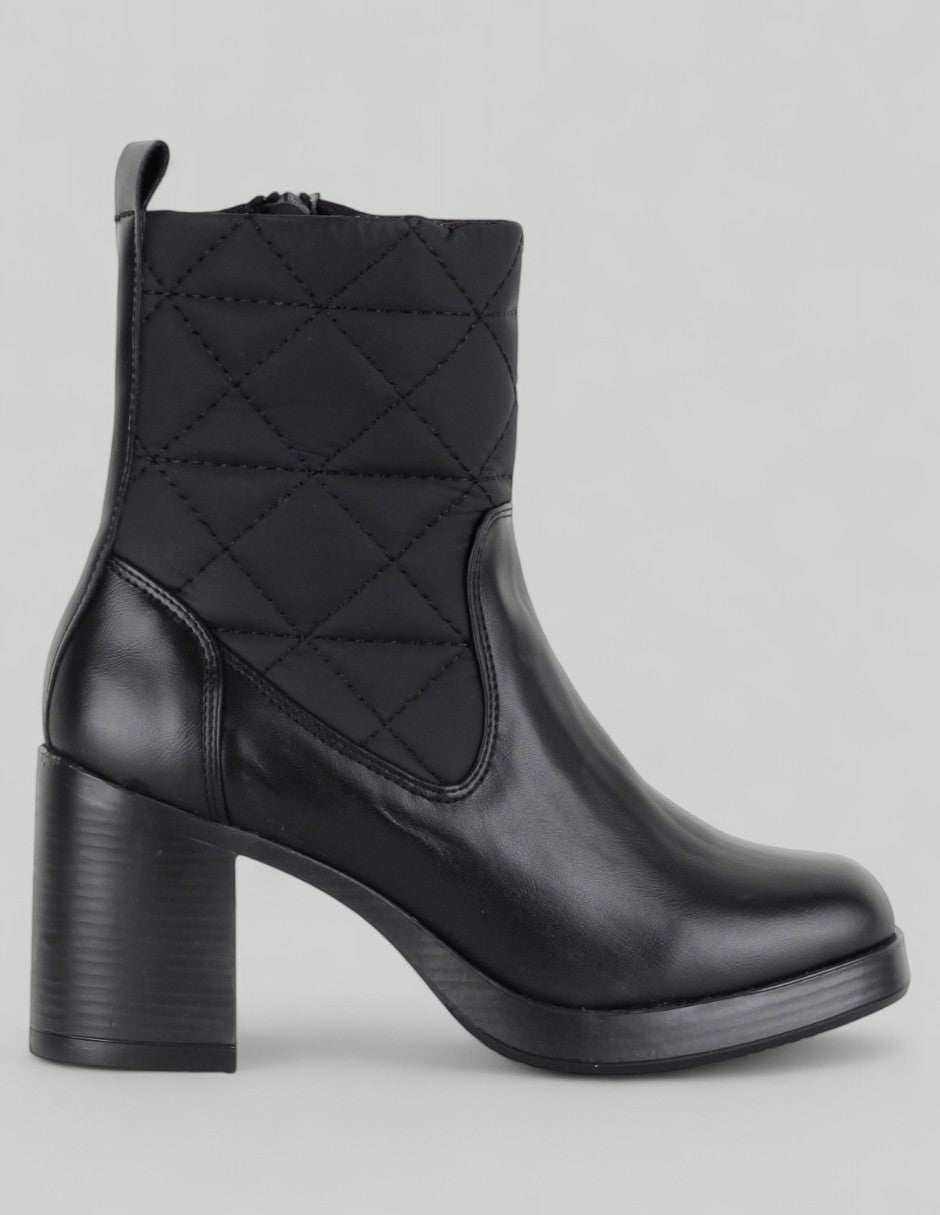 Botín con tacón Aurora en Piel vegana – Negro