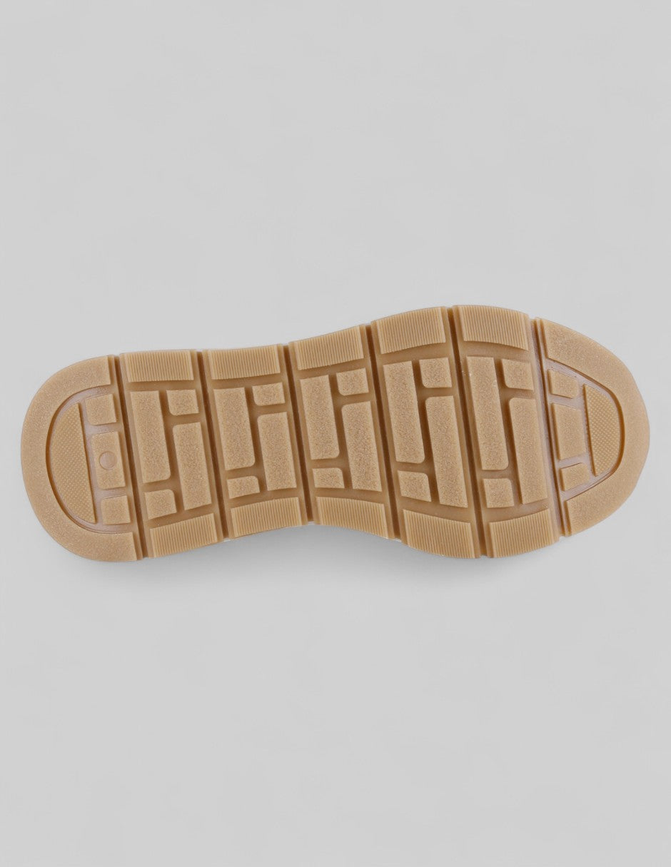 Tenis con cordones Lady en Piel vegana – Beige