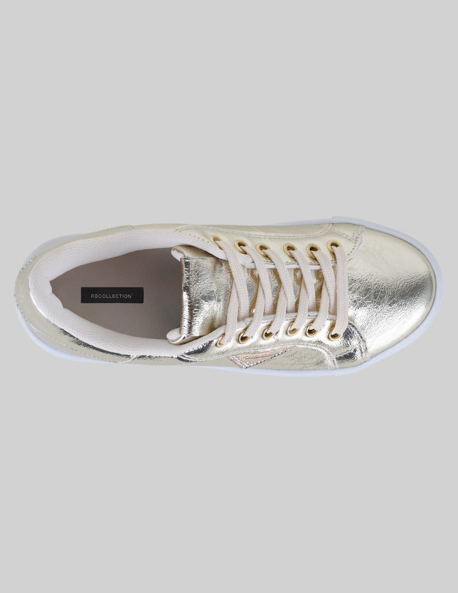 Tenis con cordones Urban en Sintético – Dorado