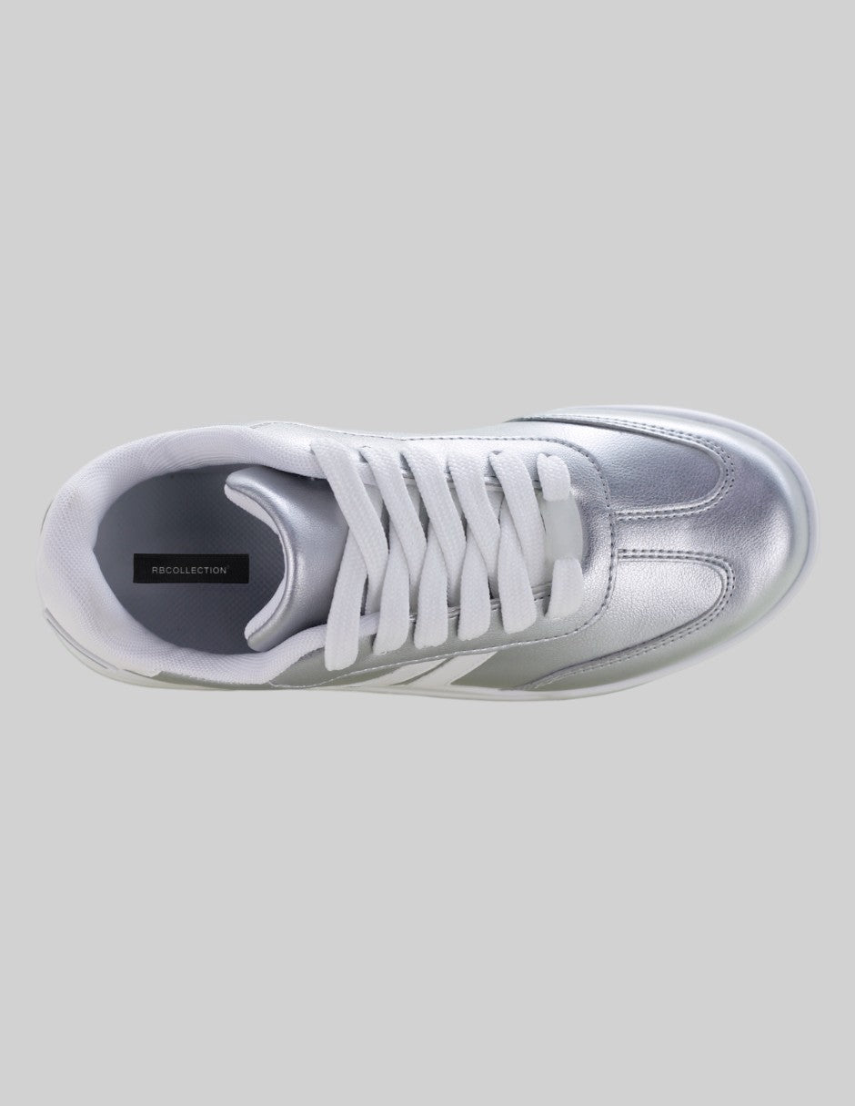 Tenis con cordones Urban en Sintético – Plata