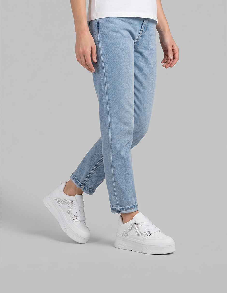 Tenis con cordones  Urban  en Piel vegana – Blanco