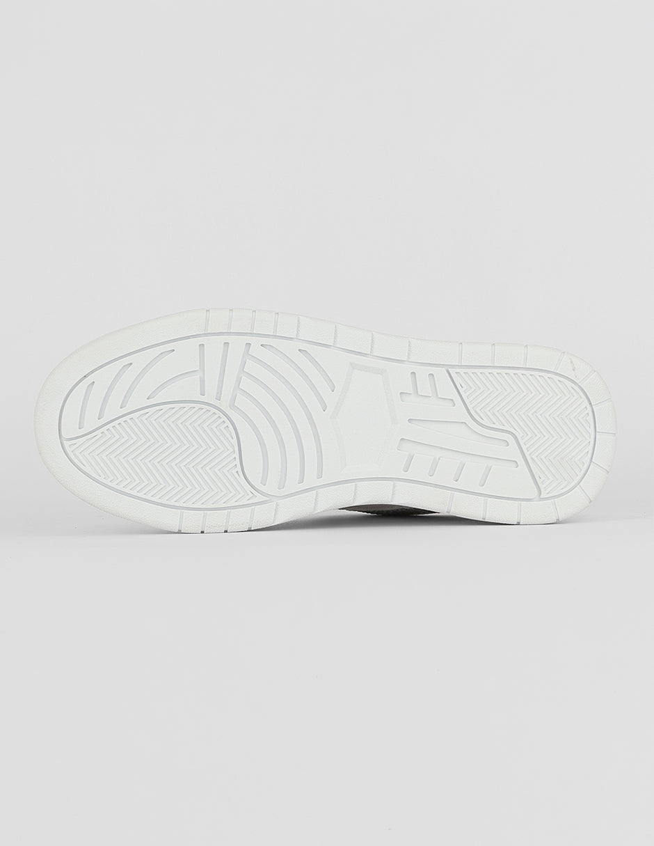 Tenis con cordones  Urban  en Piel vegana – Blanco