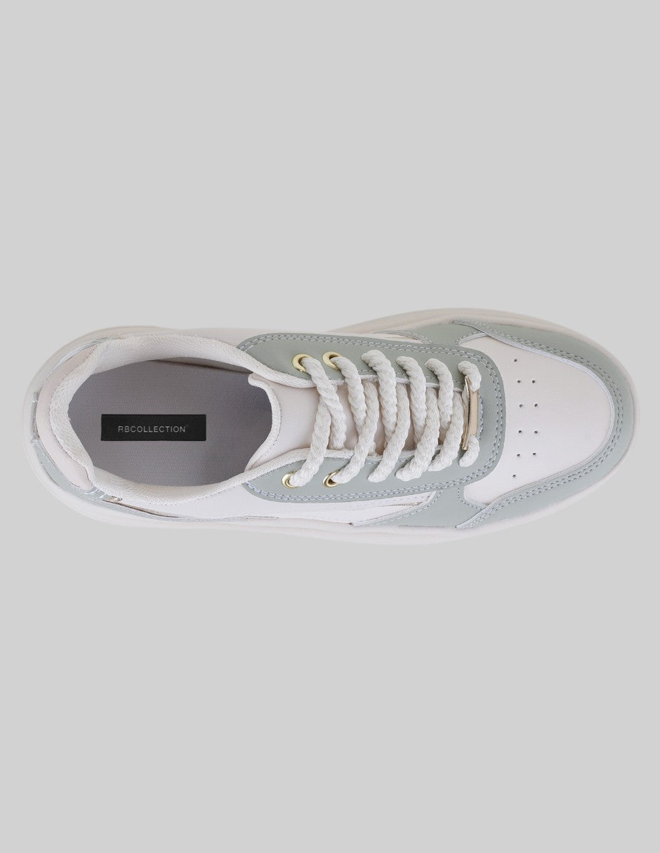 Tenis con cordones Urban en Piel vegana – Beige