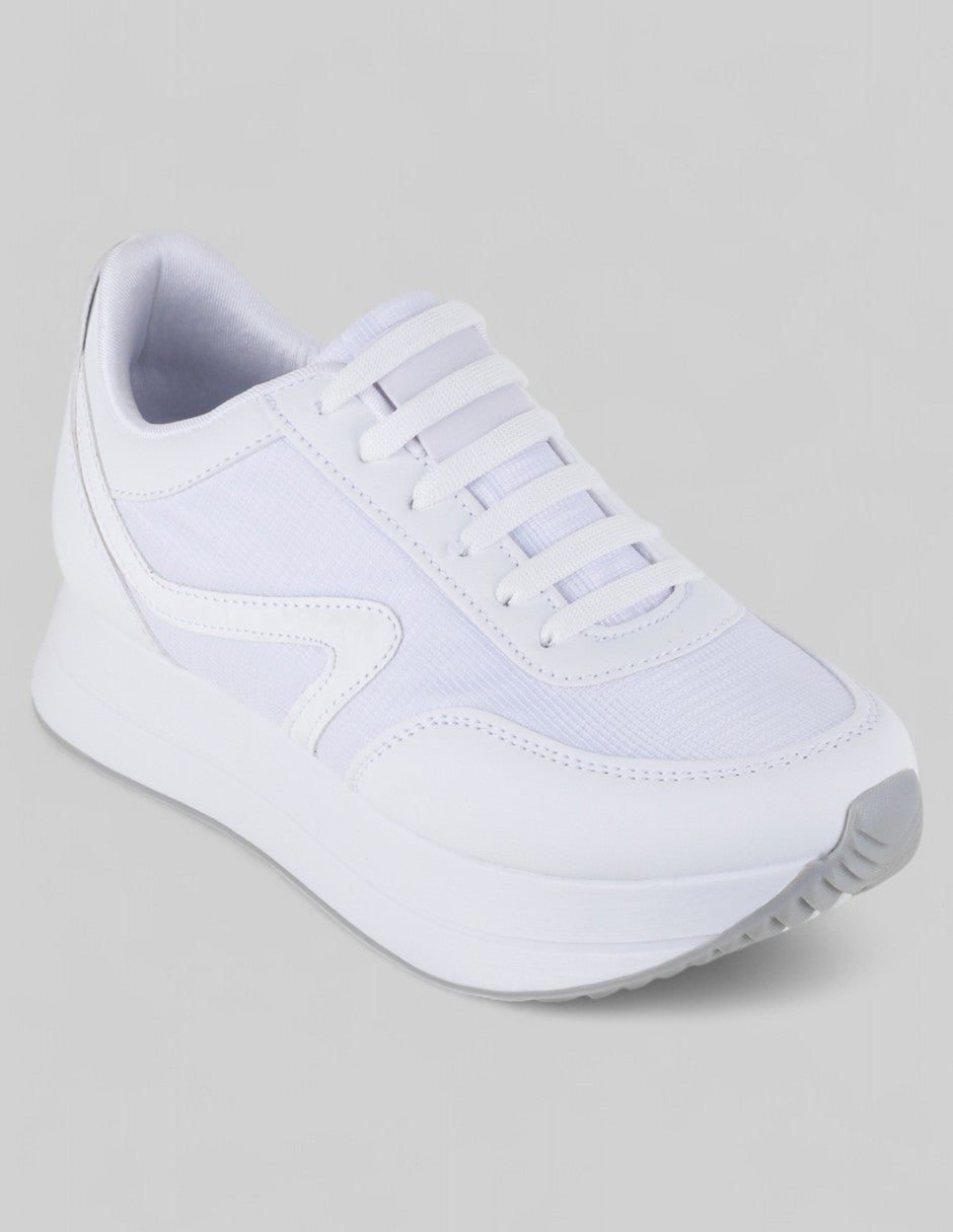 Tenis con cordones Exterior Textil Color Blanco Para Mujer De RBCOLLECTION