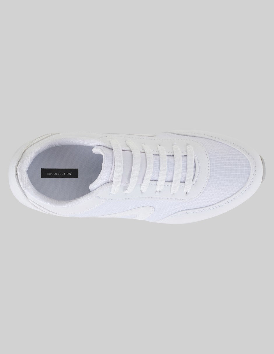 Tenis con cordones agle en Textil – Blanco
