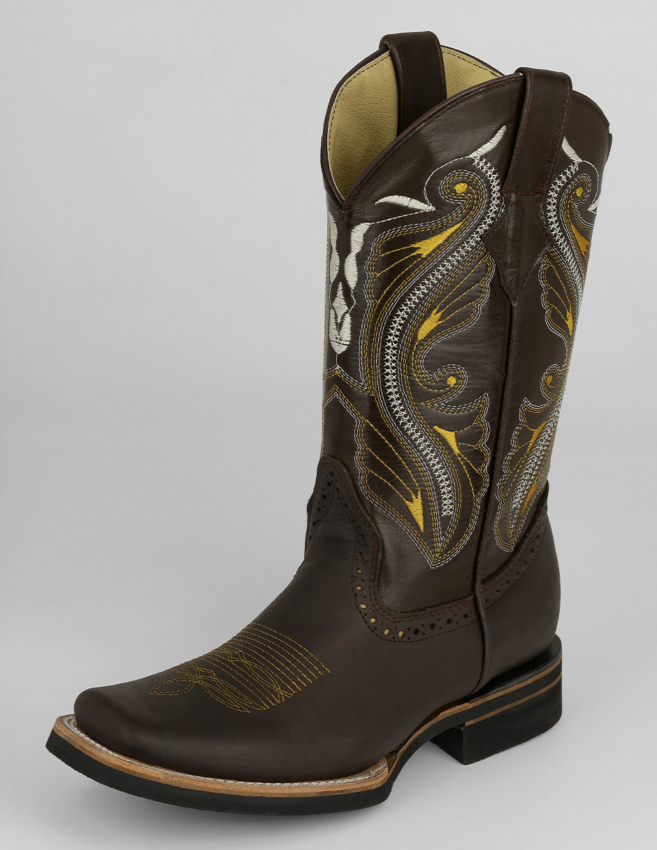 Botas western Cowboy en Piel – Café