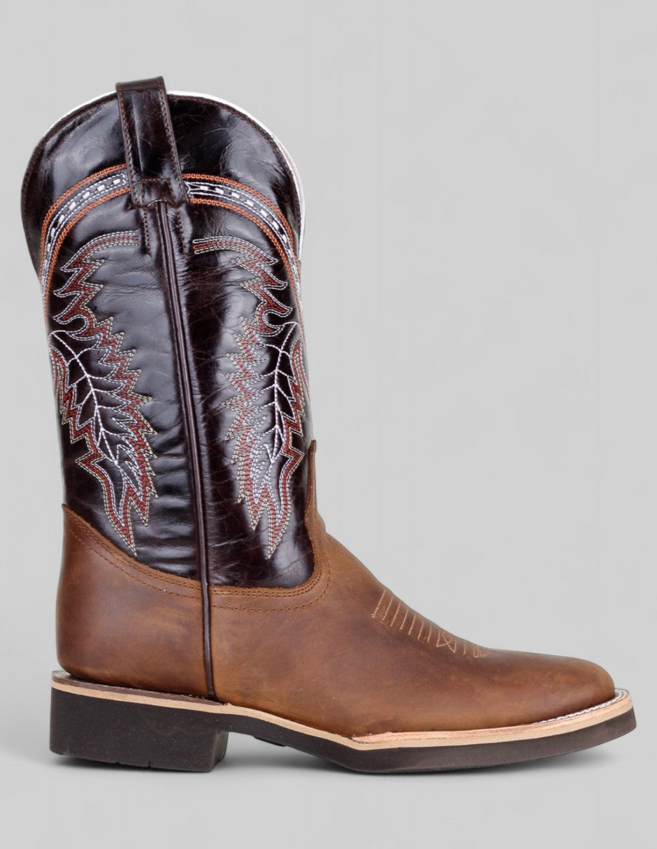 Botas western Cowboy en Piel – Café