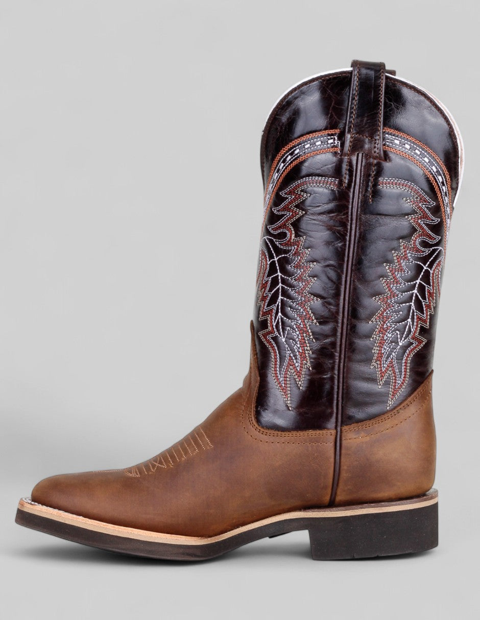Botas western Cowboy en Piel – Café