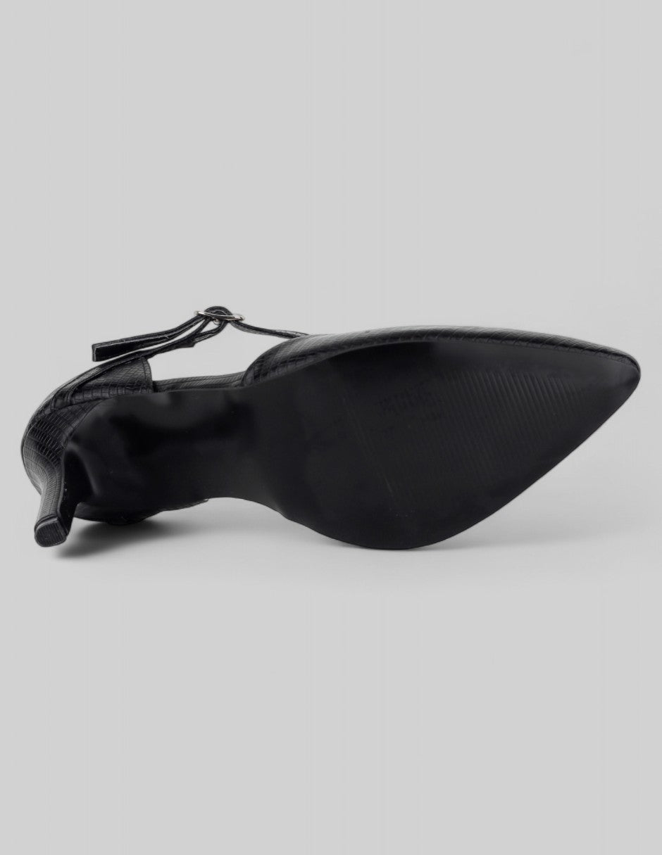 Zapatillas Slingback en Piel vegana – Negro