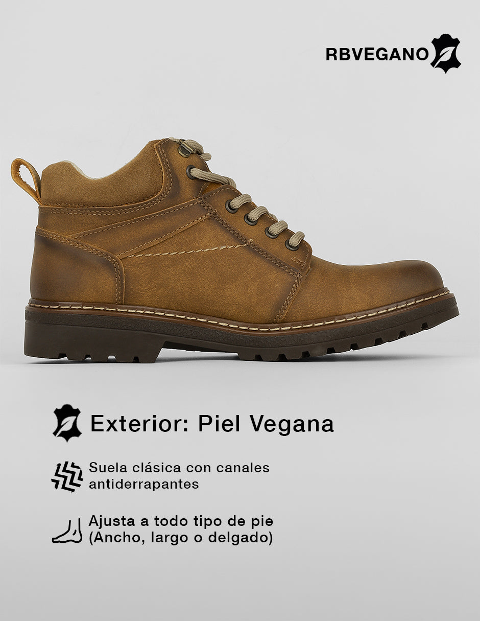 Botas casuales Bike en Piel vegana – Café