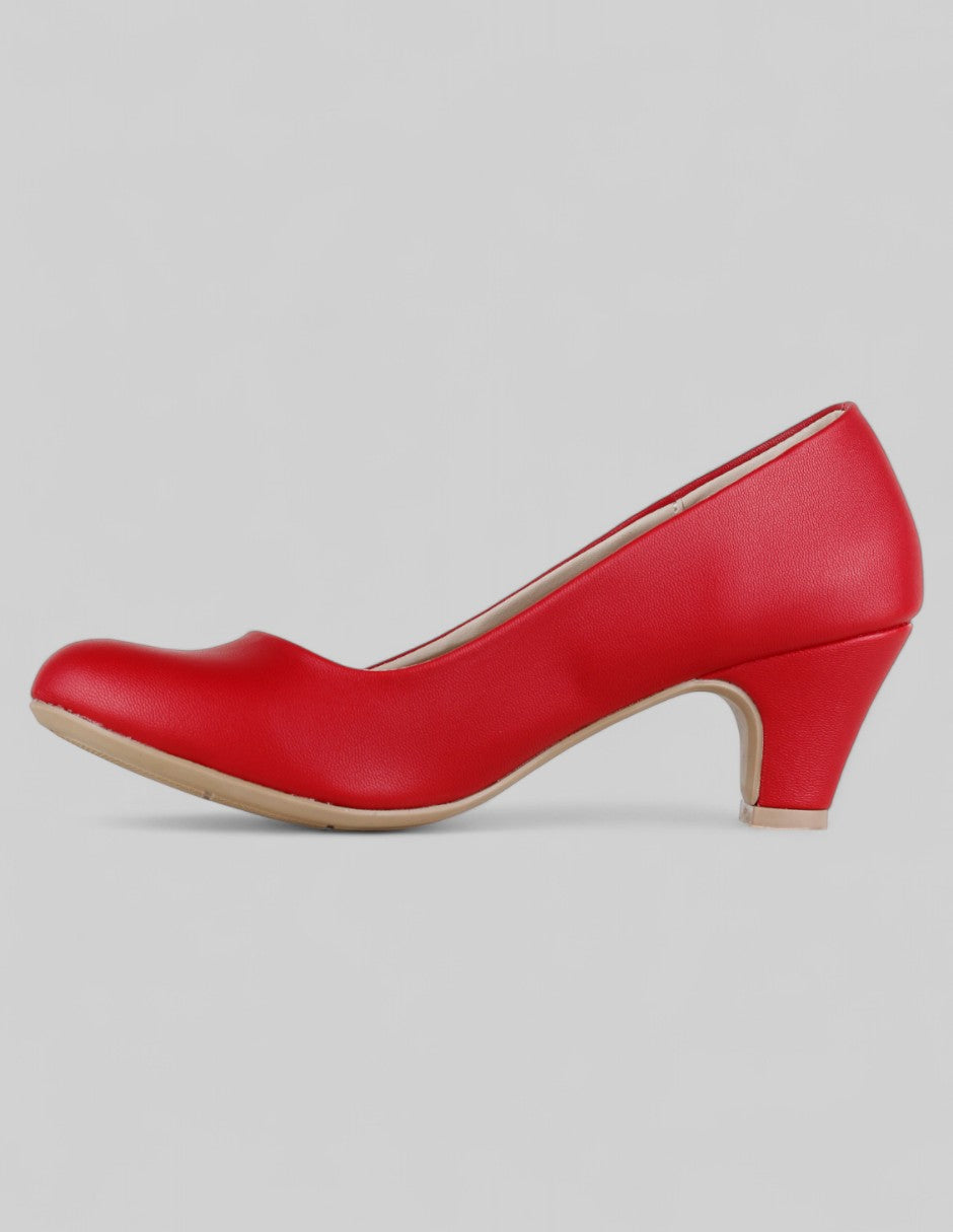 Zapatillas Classy en Piel vegana – Rojo