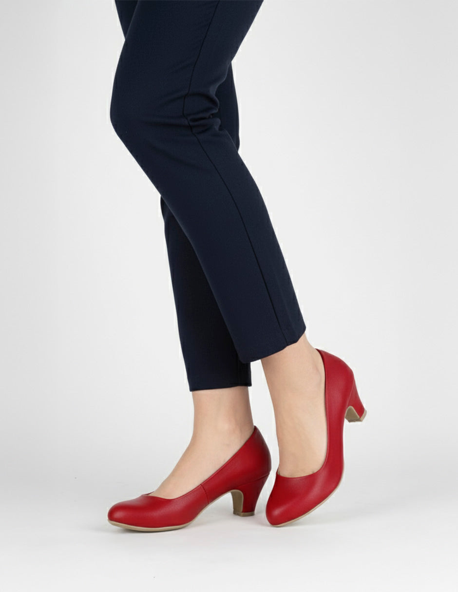 Zapatillas Classy en Piel vegana – Rojo