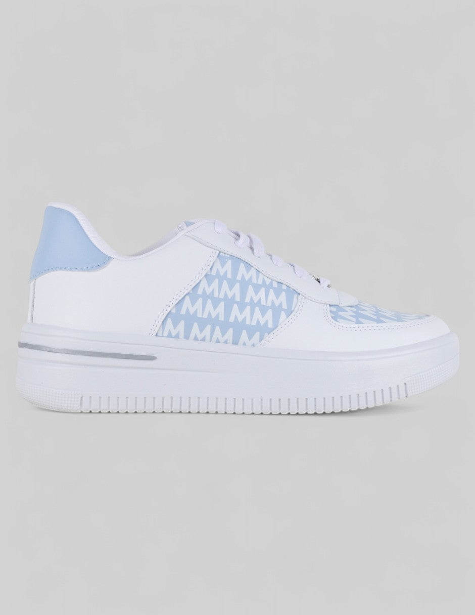 Tenis con cordones Urban en Piel vegana – Azul