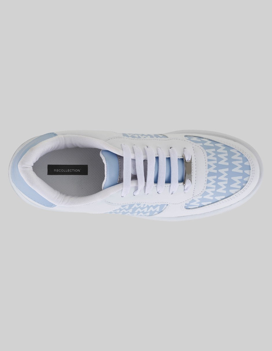 Tenis con cordones Urban en Piel vegana – Azul