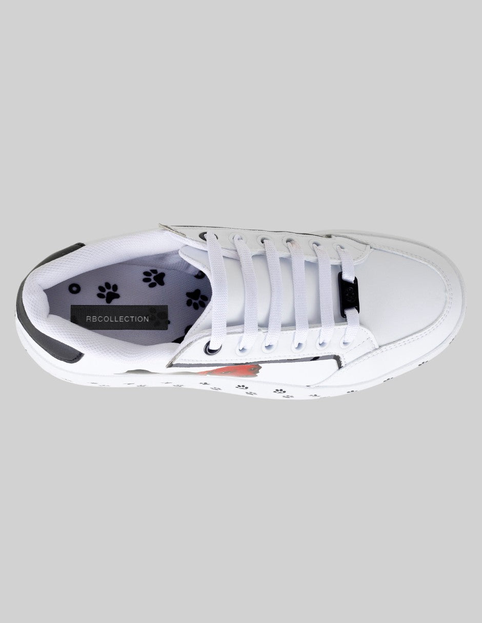 Tenis con cordones  Paws en Piel vegana – Blanco