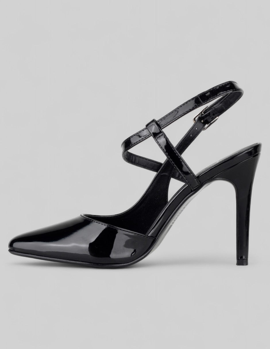 Zapatillas Slingback en Charol – Negro