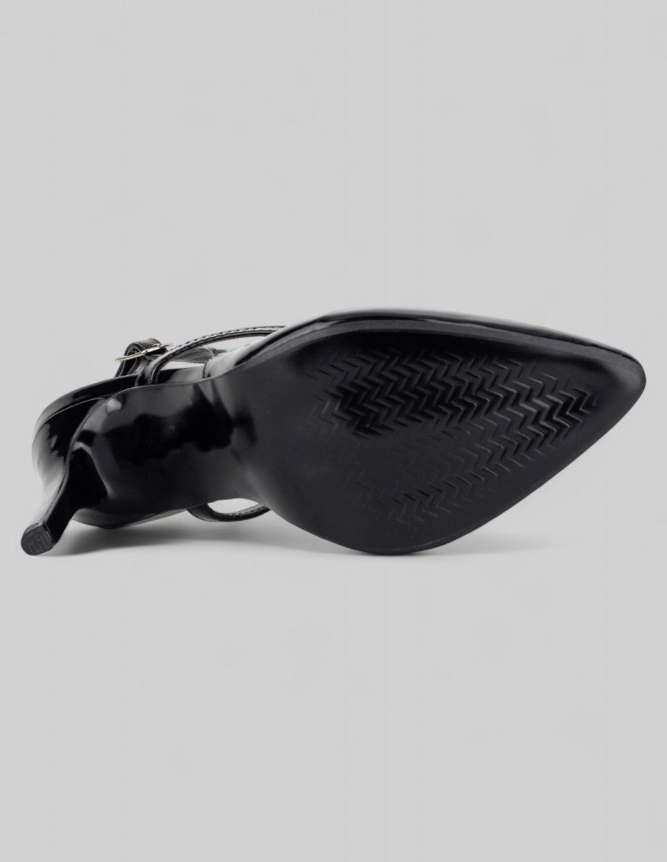 Zapatillas Slingback en Charol – Negro